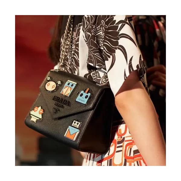 Prada Monochrome Chain Shoulder Bag,21cm - 프라다 모노크… - 1