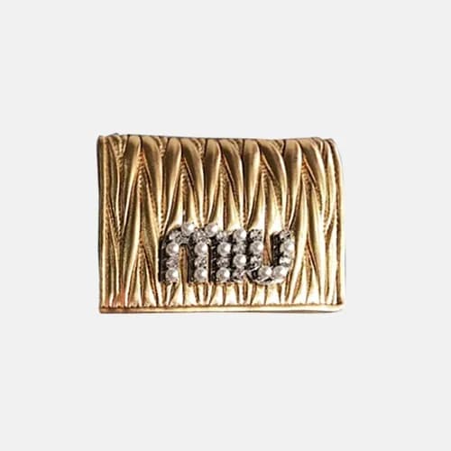 MiuMiu 2018 Ladies Matelassé Nappa Leather Wallet … - 1