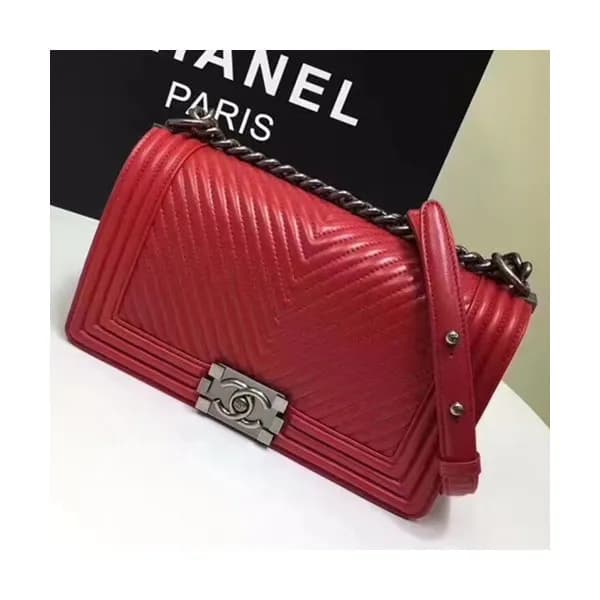 Chanel Leboy Leather Chain Shoulder Bag ,25CM - 샤… - 1