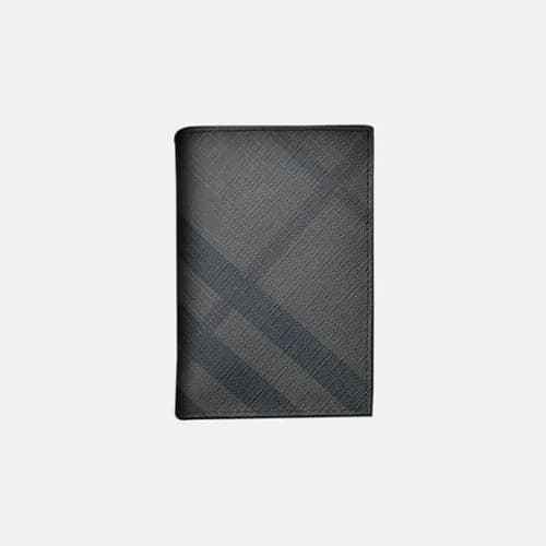 Burberry 2018 Check Leather Bifold Passport Armt -… - 1