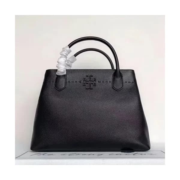 Tory Burch Leather Mcgraw Triple-Compartment Satch… - 1
