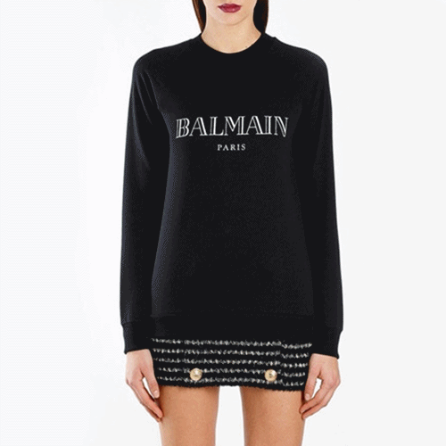 Balmain 2018 MM/WM Logo Pringting Round T-shirt - … - 1