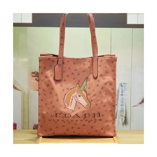 Coach Canvas Tote Shoulder Shopper Bag,34cm - 코치 캔… - 1