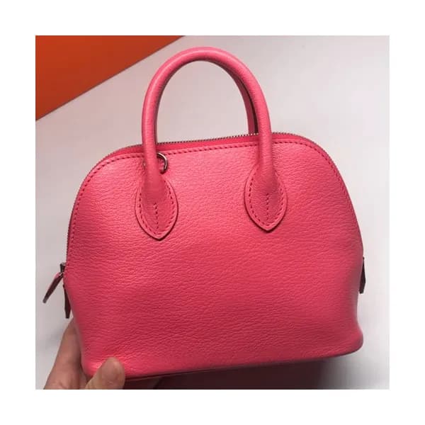 Hermes Mini Bolide Goat Skin Leather Tote Bag ,18c… - 1