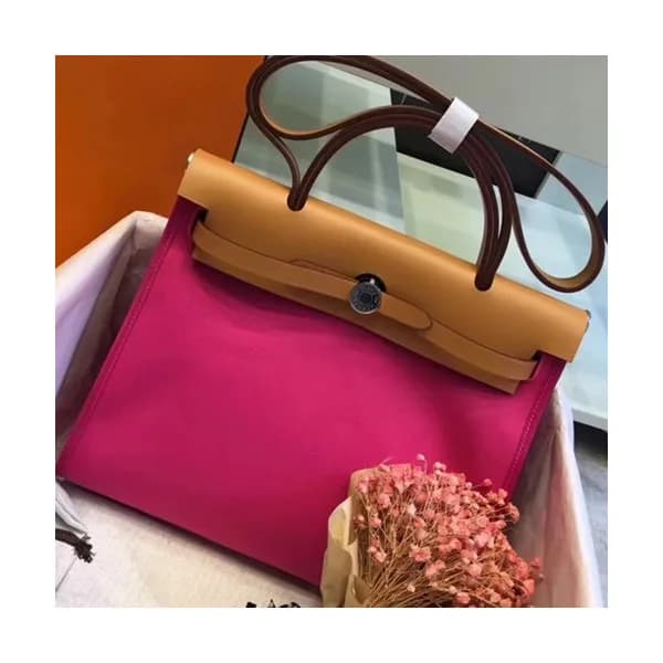 Hermes Herbag Canvas Tote Shoulder Bag ,31cm - 에르메… - 1