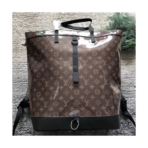 Louis Viutton Monogram Titanium Zip Tote Back Pack… - 1