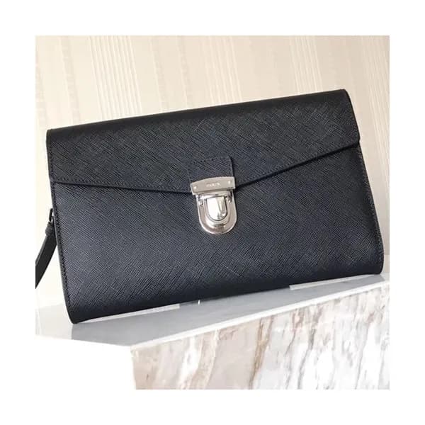 Prada Saffiano Mens Clutch Bag ,24CM - 프라다 사피아노 남성… - 1