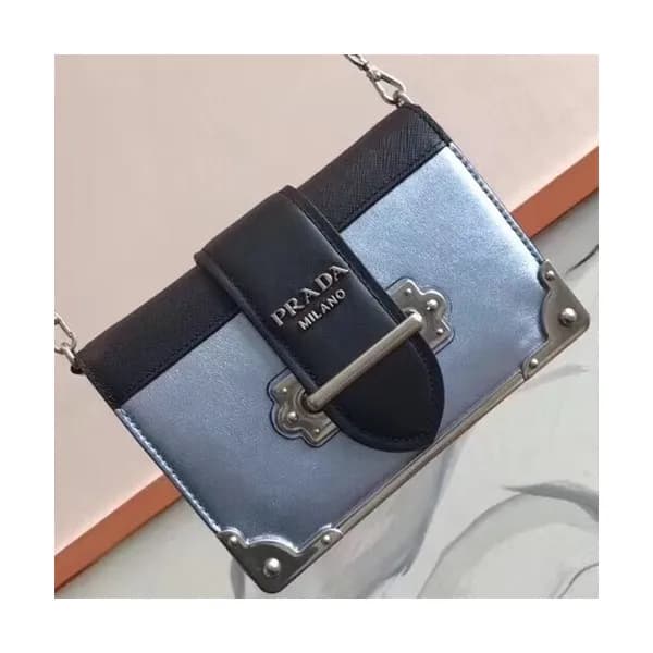 Prada 2018 Cahier Leather Shoulder Bag,18cm - 프라다 … - 1