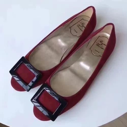 Roger Vivier 2019 Ladies Embellished Velvet Flat S… - 1