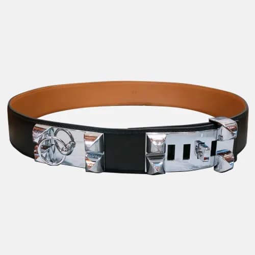 Hermes 2019 Ladies Luck Stud Leather Belt - 에르메스 여… - 1