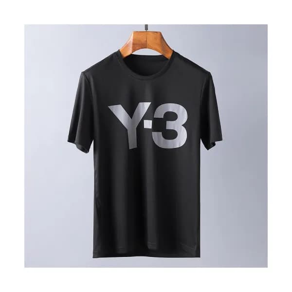 Y-3 2019 Mens Logo Printing Cotton Short Sleeved … - 1