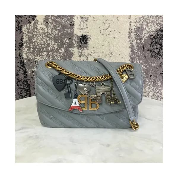 Balenciaga 2019 BB Round Leather Chain Shoulder Ba… - 1
