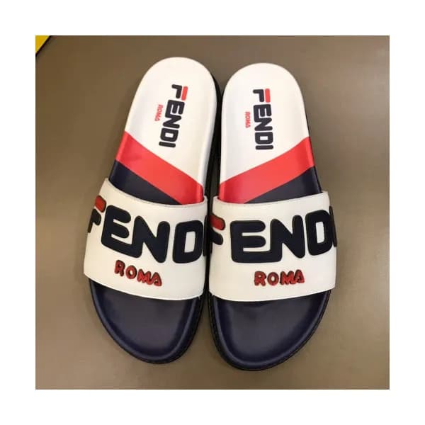 [여름추천템]Fendi 2019 Mens Logo Leather Slipper - 펜디 남… - 1