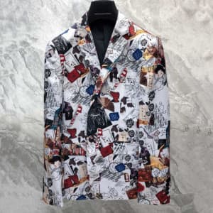 Fendi 2019 Mens Printing Cajual Cotton Suit Jacket… - 1