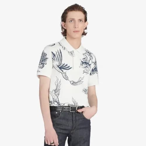 Givenchy 2019 Mens Logo Cotton Short Sleeved POLE … - 1