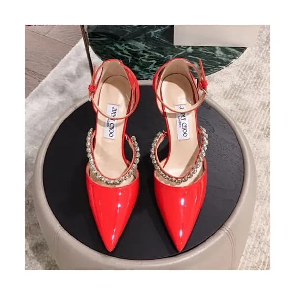 Jimmy-Choo 2019 Ladies Crystal Patent Strap Sandal… - 1