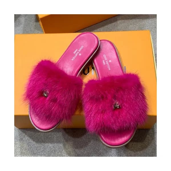 Louis Vuitton 2019 Ladies Mink Fur Slipper - 루이비통 … - 1