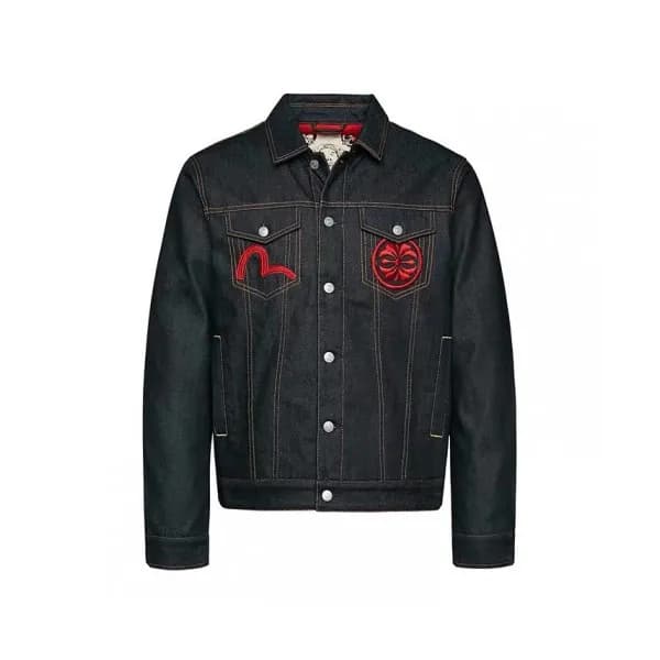 Evisu Mens Embroidery Evisukuro Casual Jacket - 에비… - 1