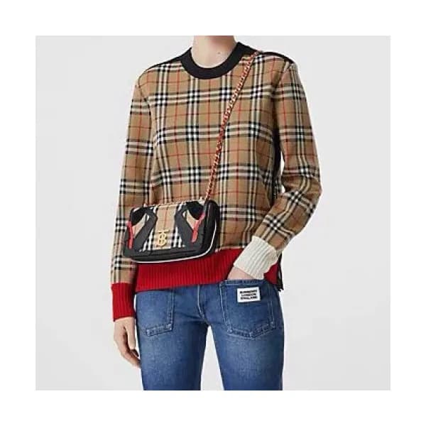 Burberry 2019 Mens Retro Logo Crew-neck Wool Sweat… - 1