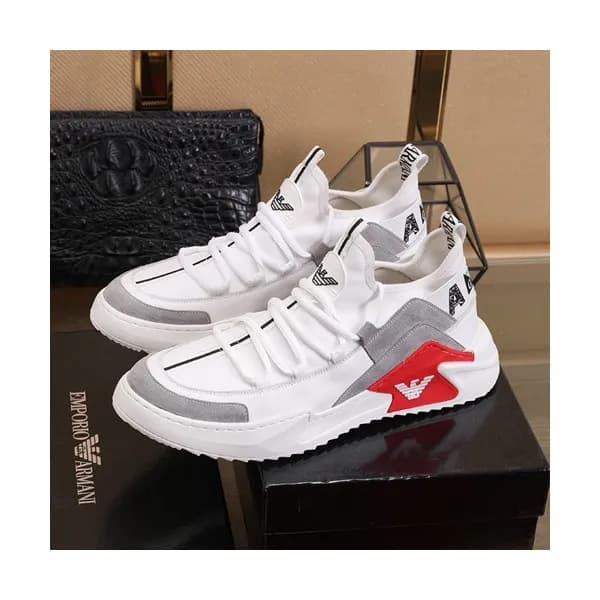 Armani 2020 Mens Leather Sneakers - 알마니 2020 남성용 … - 1