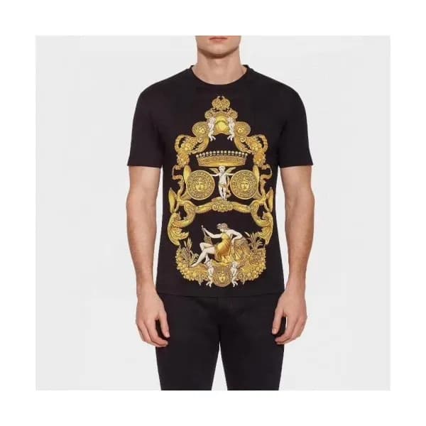 [베르사체]Versace 2020 Mens Logo Silket Short Sleeved … - 1