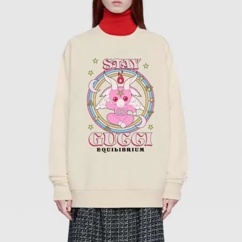 Gucci 2020 Womens Logo Crew-neck Cotton Tshirts - … - 1