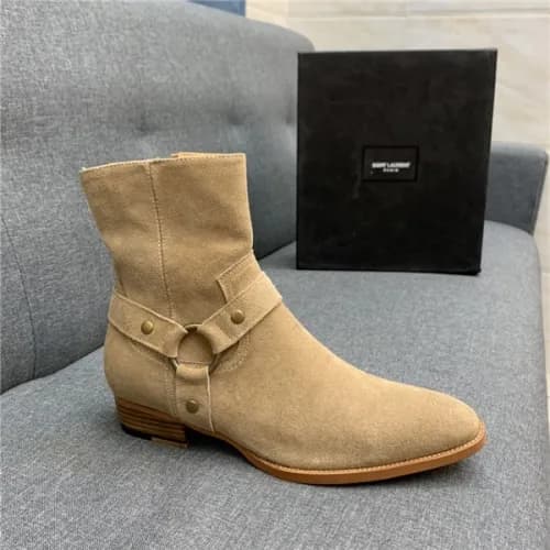 Saint Laurent 2020 Men's Leather Ankle Boots -… - 1