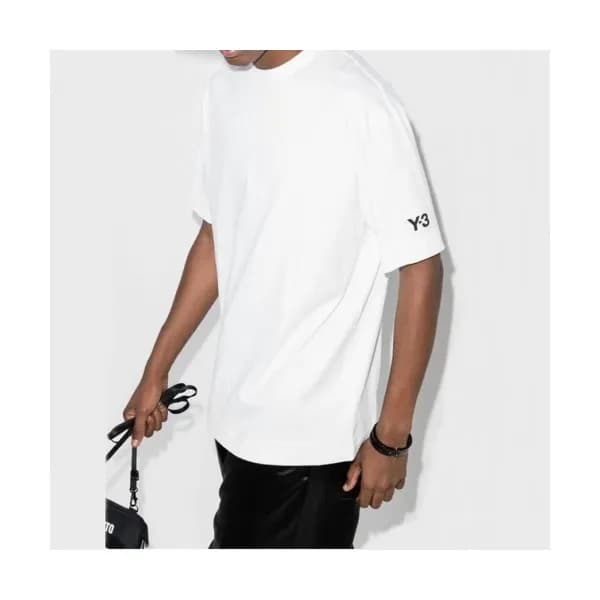 [요지야마모토]Y-3 2021 2021 Mens Logo Basic Cotton Short… - 1