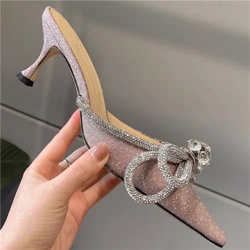 Mach & Mach 2021 Women's Silk High Heel Sandal…