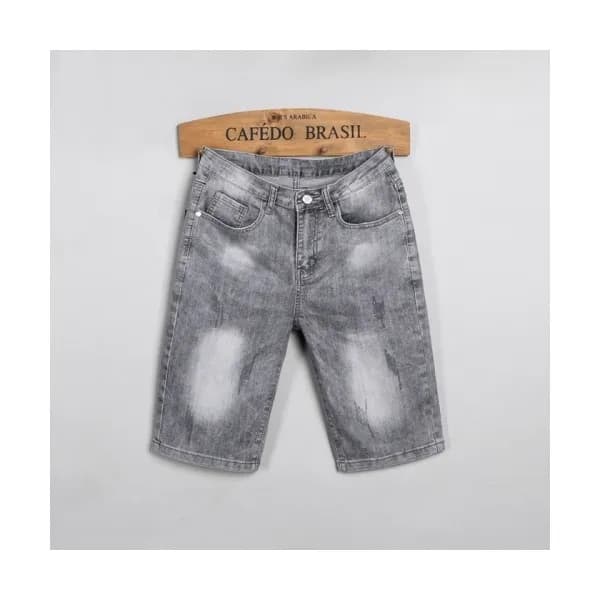 Armani Mens Casual Denim Half Pants Gray- 알마니 202… - 1