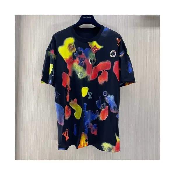Louis vuitton Mm/Wm Logo Short Sleeved Tshirts Bl… - 1