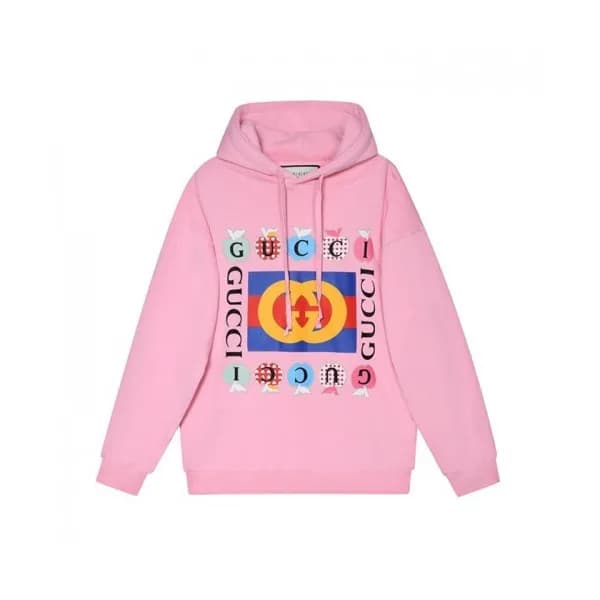 Gucci Mm/Wm Logo Casual Hoodie Pink - 구찌 2021 남/녀… - 1
