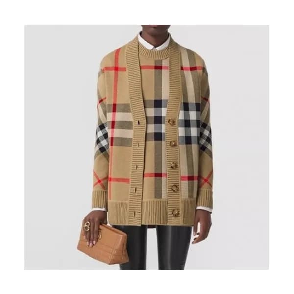 Burberry Mm/Wm Vintage V-neck Wool Cardigan - 버버리… - 1