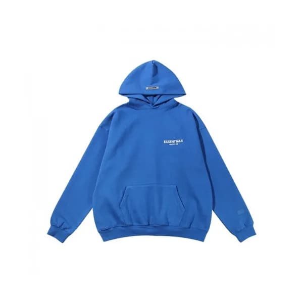 Fear of god Mm/Wm Logo Oversize Cotton Hoodie Blu… - 1