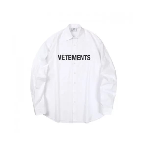 Vetements Unisex Logo Cotton Short Sleeved Oversiz… - 1
