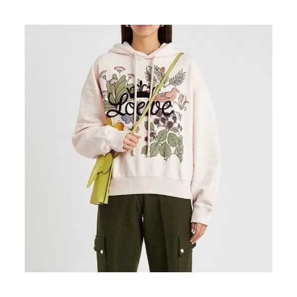 Loewe Womens Logo Casual Cotton Oversize Hoodie P… - 1