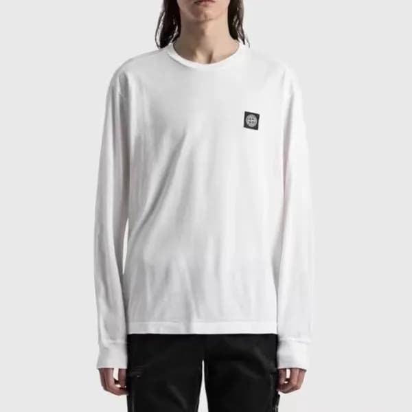 스톤아일랜드 남성 모던 화이트 맨투맨 - Mens White Tshirts - sto045… - 1