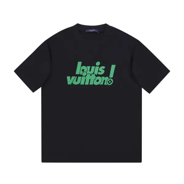 루이비통 남성 크루넥 블랙 반팔티 - Mens Black Tshirts - lou03981… - 1
