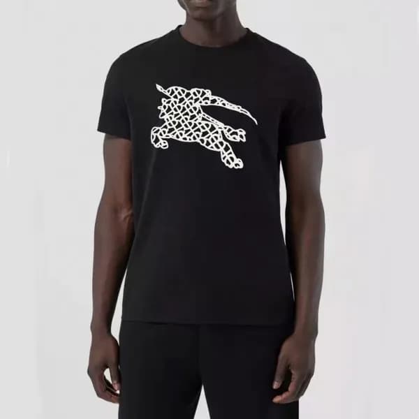 버버리 남성 크루넥 블랙 반팔티 - Mens Black Tshirts - Bur04257x - 1