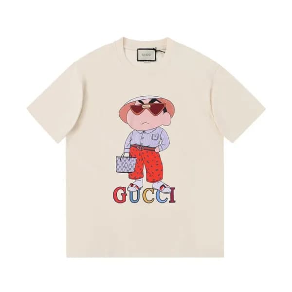 구찌 남성 크루넥 아이보리 반팔티 - Mens Iwory Tshirts - guc04718… - 1