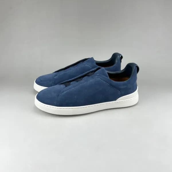 제냐 남성 이니셜 블루 스니커즈 - Mens Blue Sneakers - zeg0389x - 1