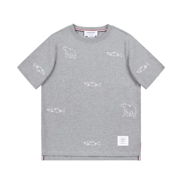 톰브라운 남성 그레이 크루넥 반팔티 - Mens Gray Tshirts - thom0612… - 1