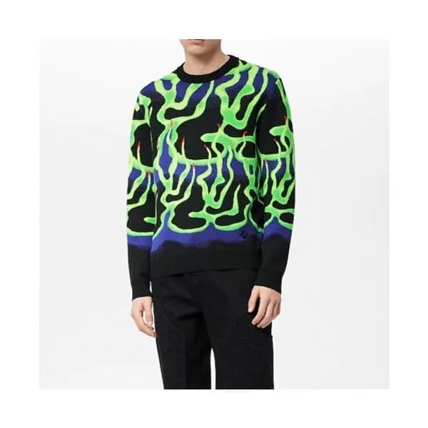 루이비통 남성 모던 블랙 니트 - Mens Black Sweaters - lou05244x - 1
