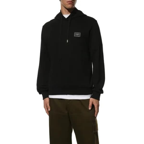 돌체앤가바나 남성 블랙 후드티 - Dolce&Gabbana Mens Black Hoodie… - 1