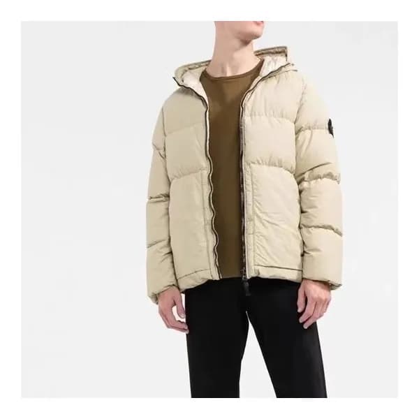 스톤아일랜드 남성 베이지 구스다운 패딩 - Stone Island Mens Beige Pa… - 1