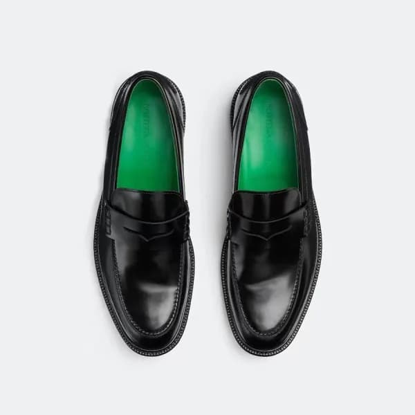 보테가베네타 남성 블랙 로퍼 - Bottega Veneta Mens Black Loafer… - 1