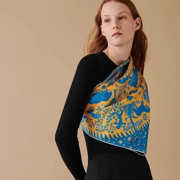 에르메스 여성 블루 스카프 - Hermes Womens Blue Scarf - he41x - 1