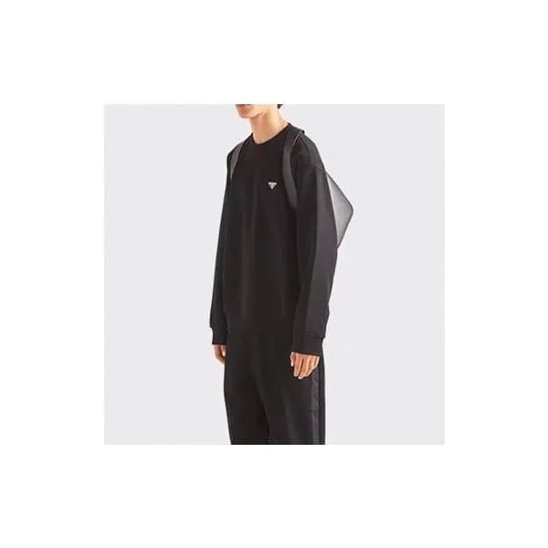 프라다 남성 크루넥 블랙 맨투맨 - Prada Mens Black Tshirts - pr2… - 1