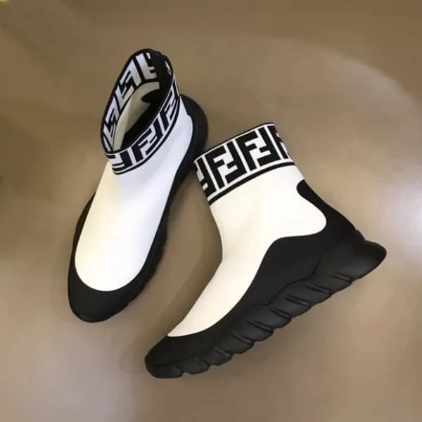 펜디 남성 이니셜 화이트 스니커즈 - Fendi Mens White Sneakers - f… - 1