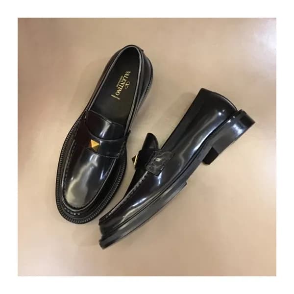 발렌티노 남성 블랙 로퍼 - Valentino Mens Black Loafer - val4… - 1
